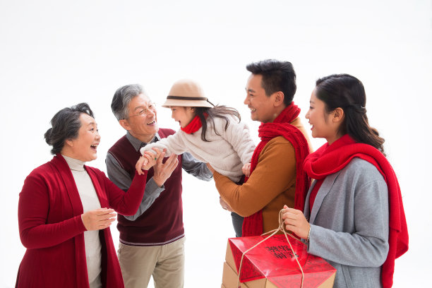 幸福家庭庆祝新年图片下载