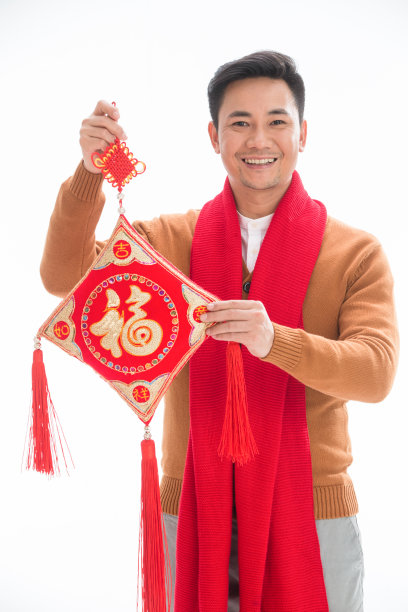 中年男人庆祝新年图片下载
