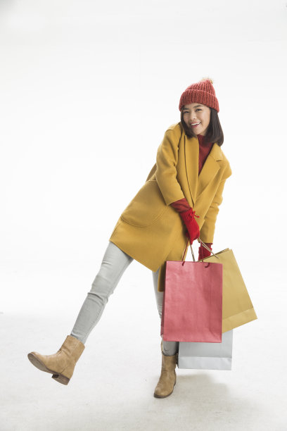 青年女人购物图片下载