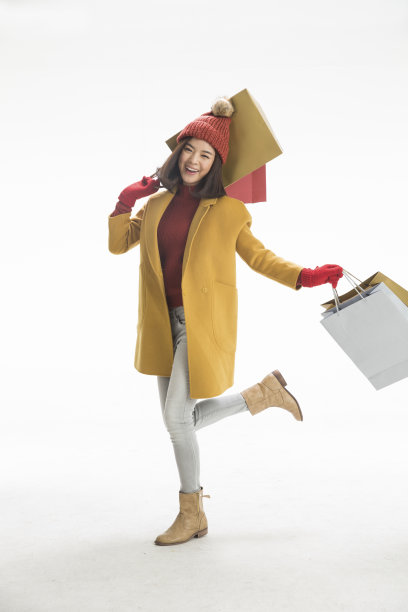 青年女人购物图片下载