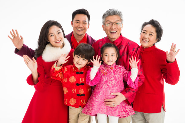 幸福家庭过新年图片下载