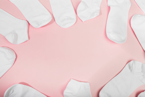 粉红色袜子背景上的粉红色图片下载