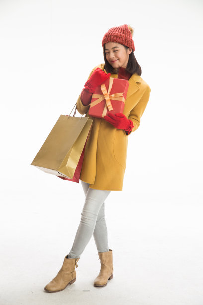 青年女人购物图片下载