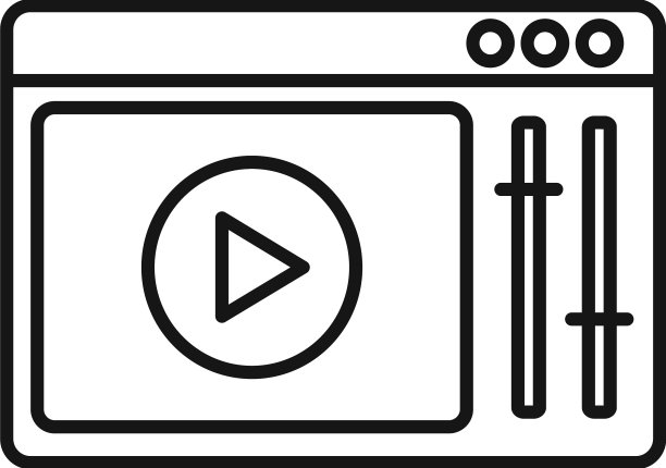 在线视频编辑图标轮廓电影编辑器图片下载