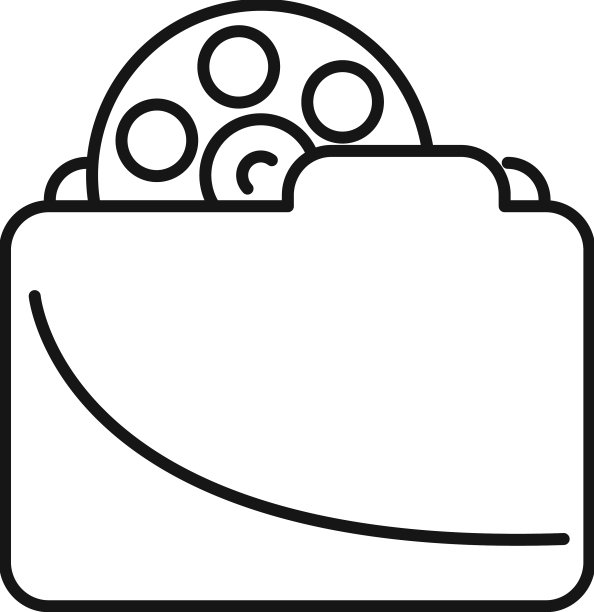 Reel视频文件夹图标大纲电影音乐图片下载