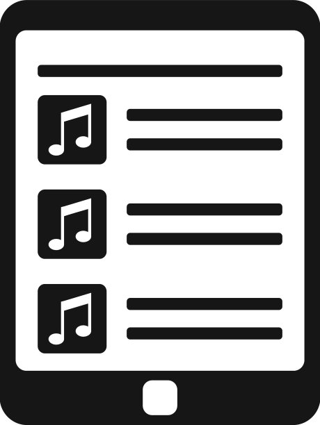 平板播放列表图标，简易歌曲列表APP图片下载