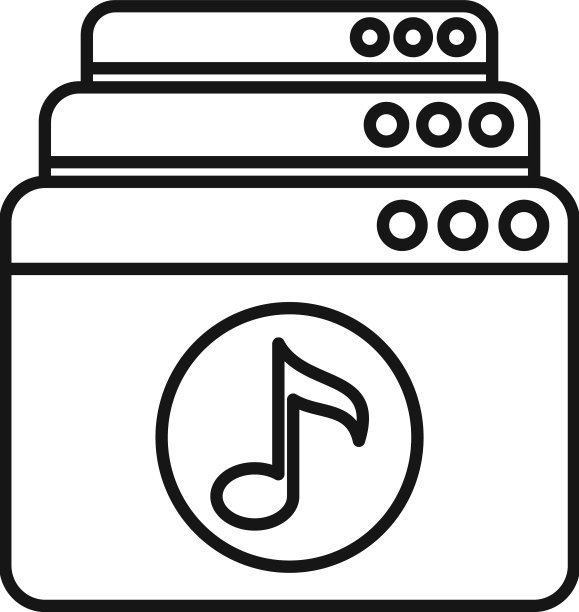 播放列表图标轮廓音乐歌曲图片下载