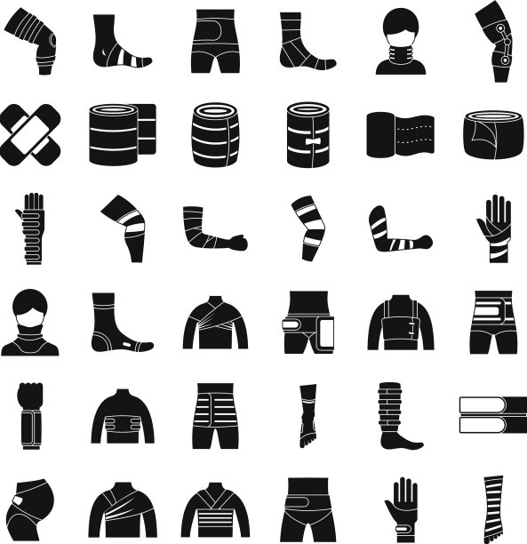 绷带图标设置简单的急救图片下载