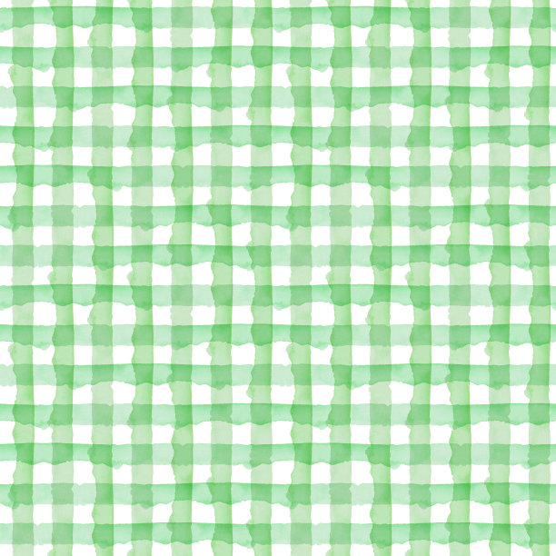 绿色勾水彩背景。为织物纺织和纸张的ECO格子无缝图案。简单条纹手绘图片下载