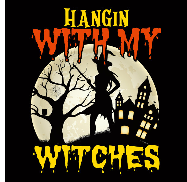 穿着我的女巫t恤图片下载