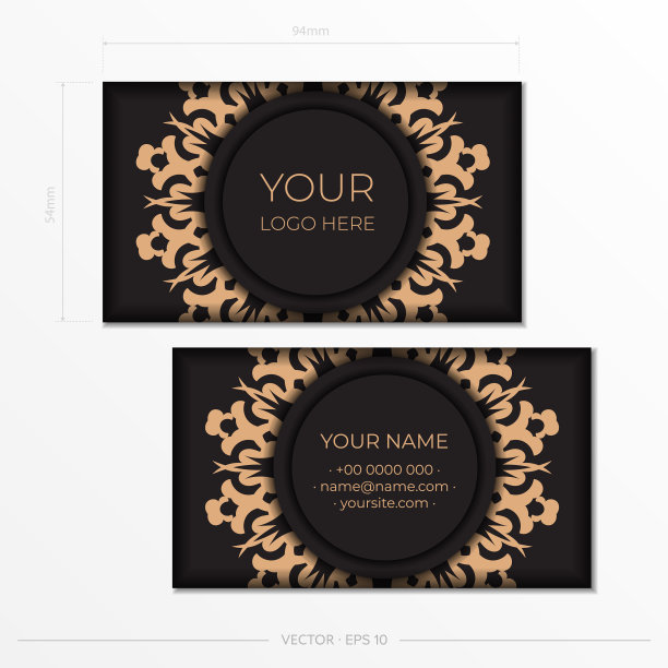 黑色名片设计奢华图片下载