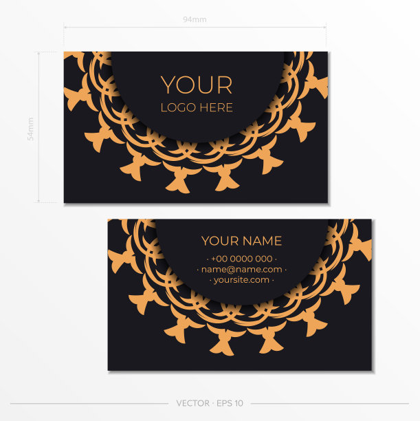 模板印刷设计名片黑色图片下载