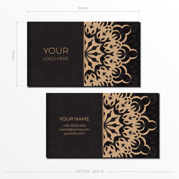 现成的印刷名片设计与vintage图片下载