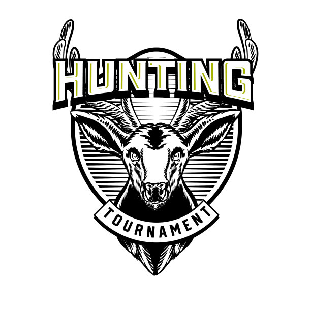 狩猎标志徽章象征鹿图片下载
