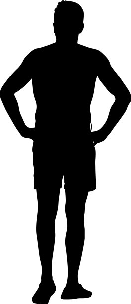 剪影群人站在白色上图片下载