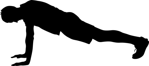 剪影的人在不同的姿势弯腰图片下载