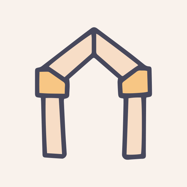 拱门彩色涂鸦简单的图标图片下载