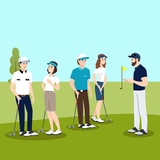 有钱人在球场上打高尔夫球图片下载