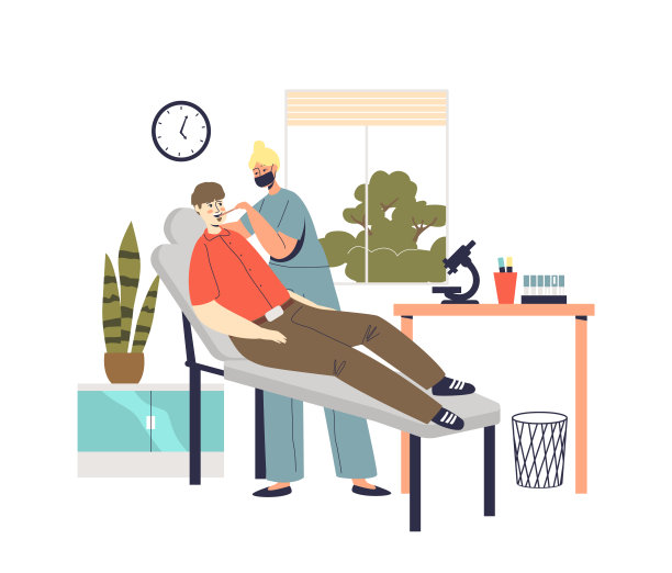 耳鼻喉科医生在诊所检查时检查病人的喉咙图片下载