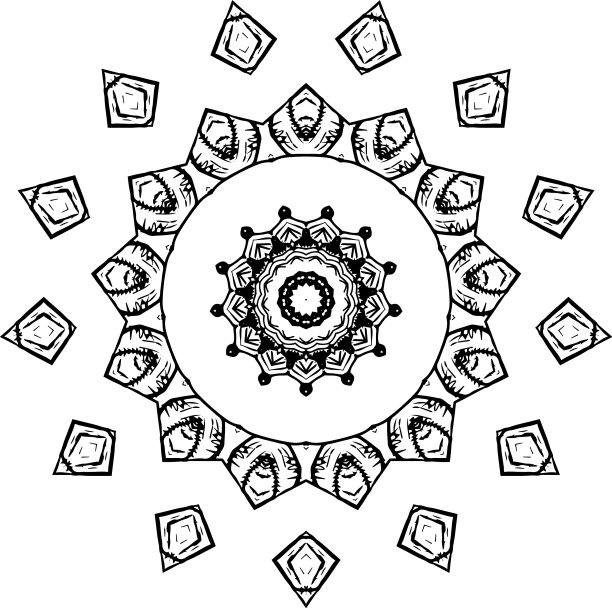 图案点缀黑白轻松图片下载