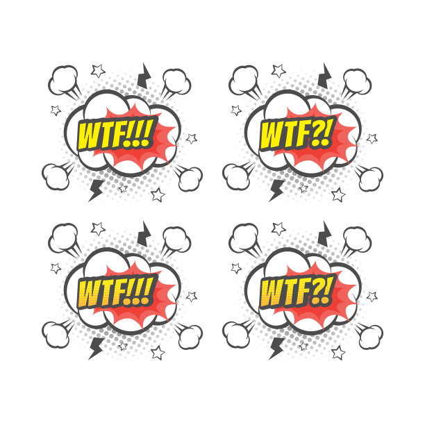WTF爆炸彩色卡通图片下载