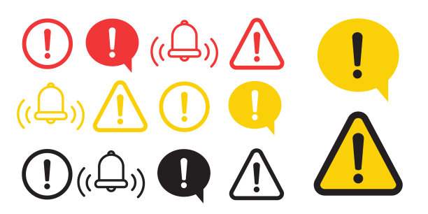 危险信号的设计。谨慎错误图标。图片下载