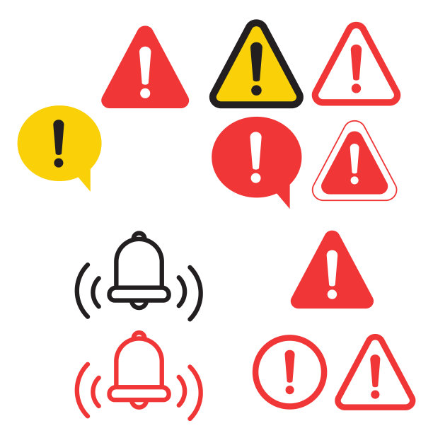 危险标志平面设计。谨慎错误图标。图片下载