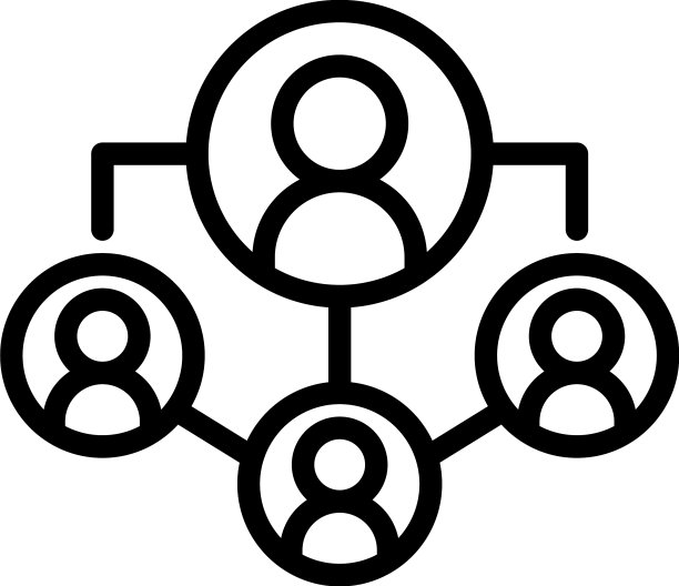 办公室团队协作图标勾勒业务图片下载