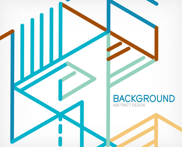 抽象的背景色线在白色上图片下载