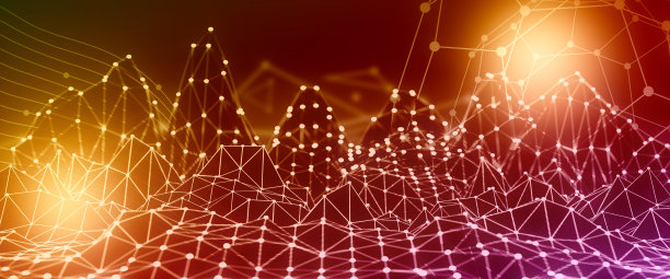 线与点连接风格的技术背景图片下载