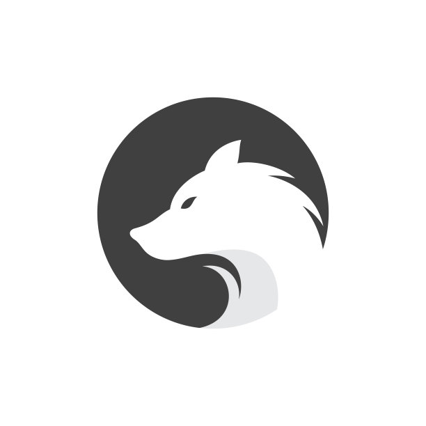 狼头模板矢量插图图片下载