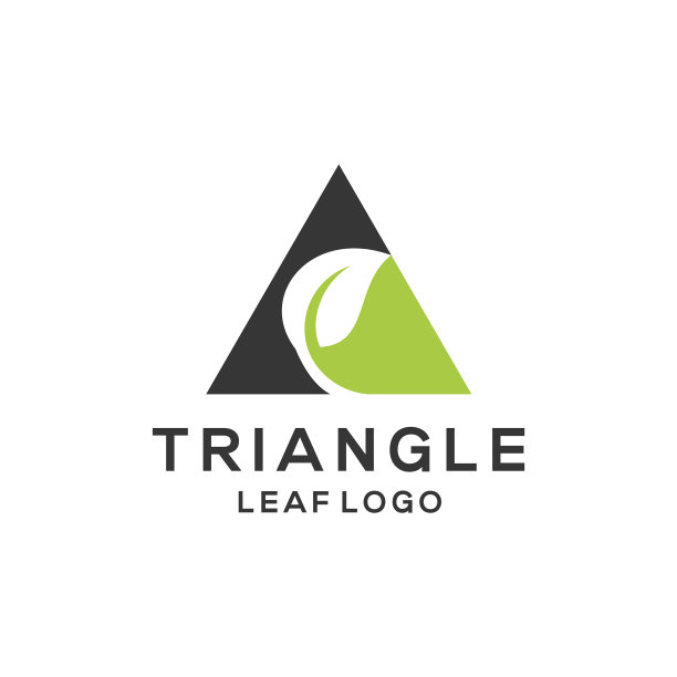 金字塔标志叶标志抽象叶三角形图片下载