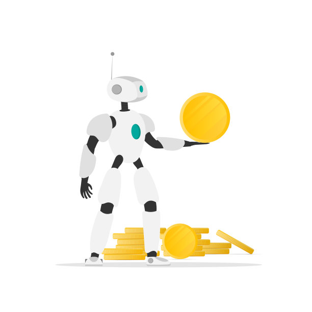 机器人手里拿着金币gola gold图片下载