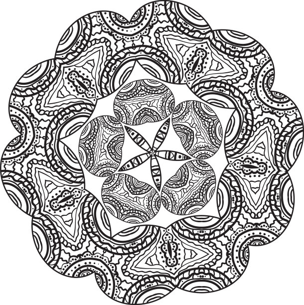 图案点缀黑白轻松图片下载