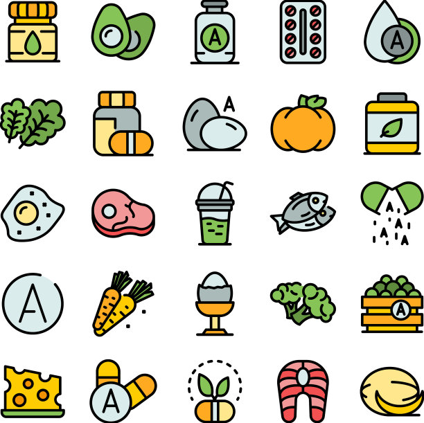 维生素a图标变平了图片下载