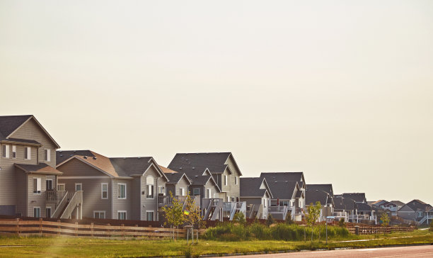 美国西部一个居民区的夏日景象图片下载