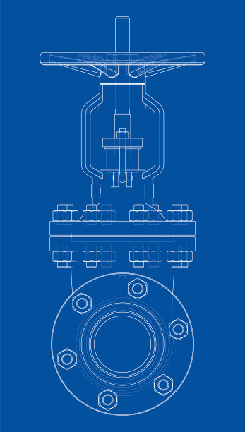 工业阀门三维渲染图片下载