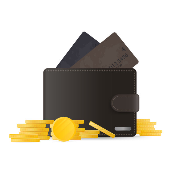 棕色钱包与硬币男子钱包与黄金图片下载