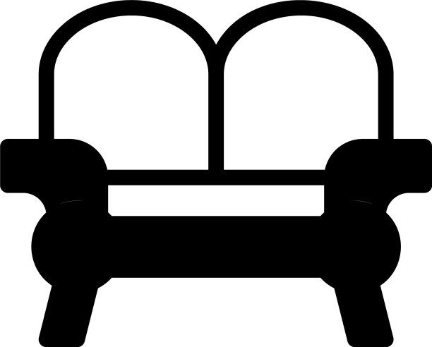 与标志沙发双色调风格图标完美图片下载