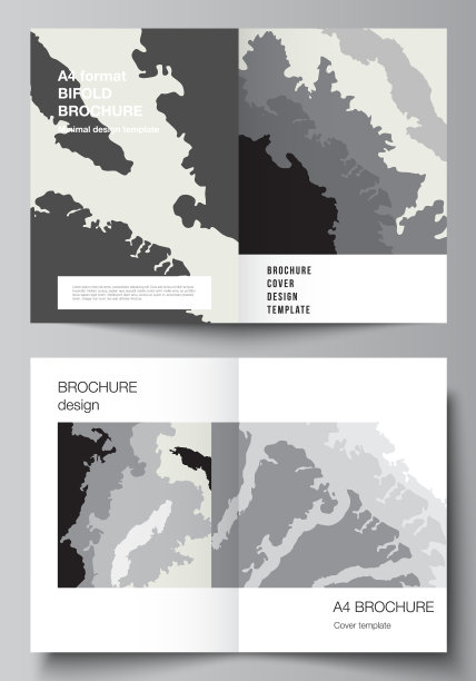 版面的两个a4格式的封面模型图片下载