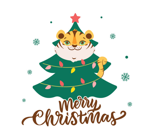 图片上有老虎头和短语2022有趣图片下载