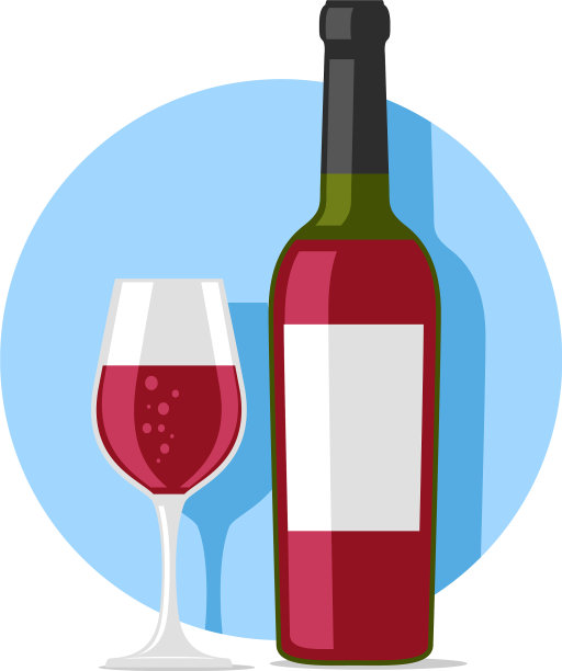 一瓶或一杯红酒酒精饮料图片下载