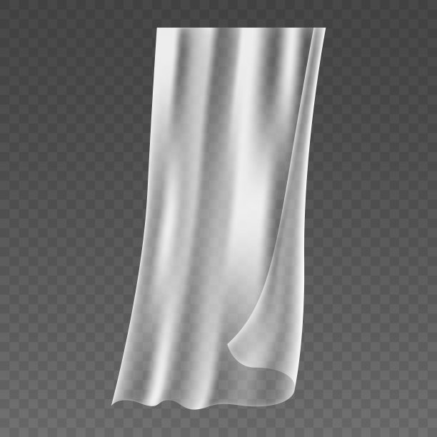 逼真的窗帘，光滑的雪纺布图片下载