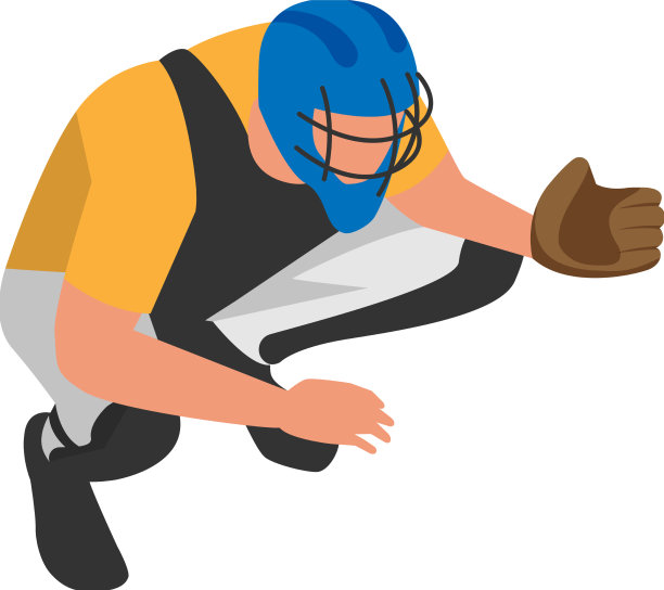 等距棒球运动员构成图片下载