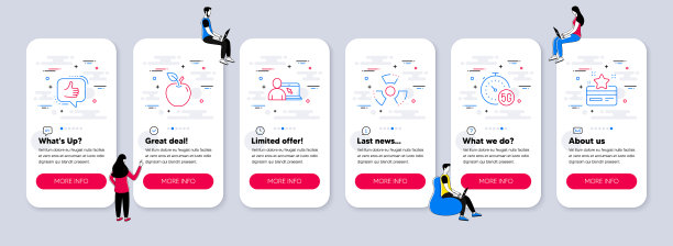 一组与“喜欢”相关的业务图标图片下载