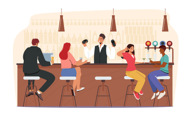 酒吧娱乐人们参观酒吧夫妇坐图片下载