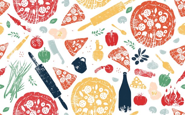 披萨无缝模式。图片下载