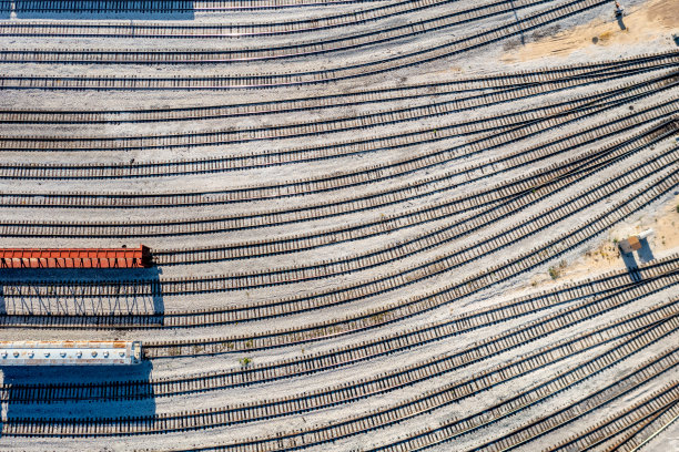 加拿大沃恩，枫树，麦克米伦船坞，铁路分类船坞的鸟瞰图图片下载