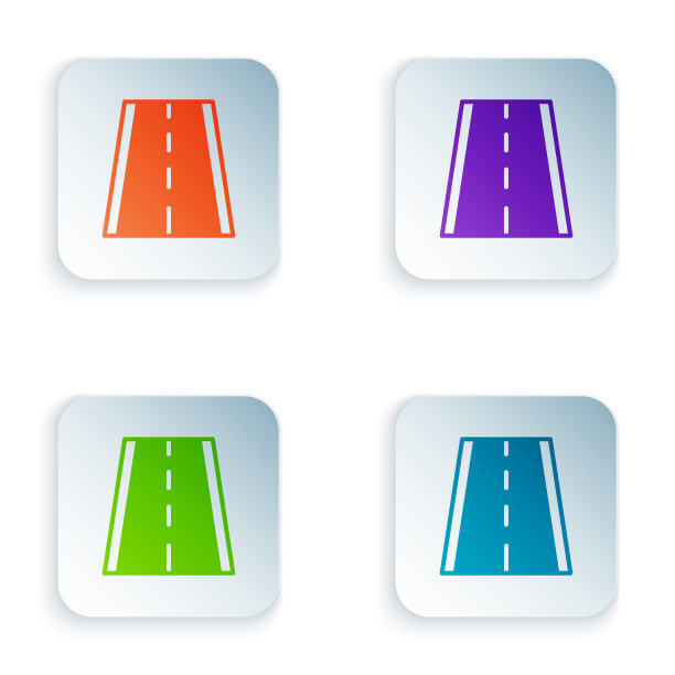 彩色专用自行车骑在自行车道上图片下载