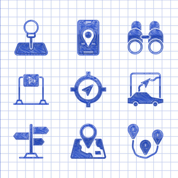 设置罗盘折叠地图与位置标记图片下载